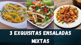 3 Exquisitas ensaladas mixtas ¡Te encantará!