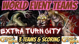 Gems of War WORLD EVENT TEAMS & Scoring | 3 Teams Hi/MID/LOW for the CALLING TIME World Event Guide