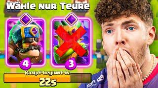 NUR TEURE KARTEN WÄHLEN, BIS ICH 10 SIEGE HABE... | Clash Royale Deutsch