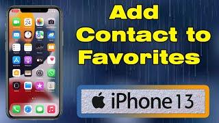 How to add contact to favorites on iPhone 13