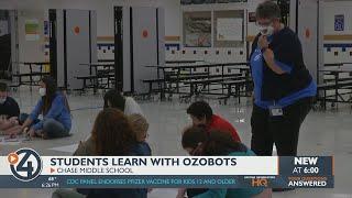 Middle schoolers learn coding with Ozobots