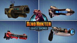 DINO HUNTER: DEADLY SHORES - All Exotics weapons (Region 1- 26)