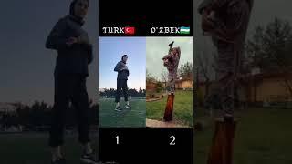 Turk vs Uzbek tik tok new  trend vedio