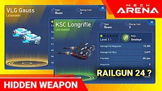 Hidden Weapons - Railgun 24? - Mech Arena Robot Showdown