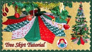 DIY | Holiday Christmas Tree Skirt + FREE PATTERN!! • Sami Doll Tutorials