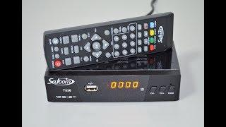 Satcom T530 IPTV - надежный тюнер Т2 с интернет приложениями - видеообзор (распаковка)