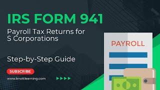 How to Fill Out IRS Form 941 - S Corporation Example for 2nd Quarter