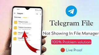 how to fix telegram files not showing Problem |Telegram File saving problem |Folder not showing file