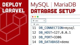 Deploying Laravel - MySQL / MariaDB database setup (Ubuntu)