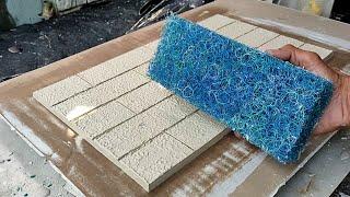 Easy way to make gypsum wall brick panel