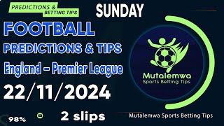 FOOTBALL PREDICTIONS TODAY 22/12/2024 PREDICTIONS TODAY | BETTING TIPS ,#betting@sports betting tips