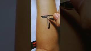 DIY Tattoo T Letter By Pen