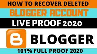 How to recover deleted blogger account - Recover blogger account