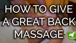How to Massage a Back