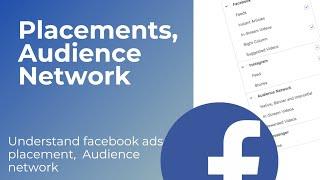 Facebook Ads | Placements Setting | Facebook Audience Network