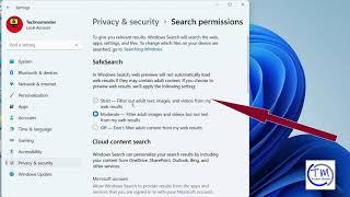 How to change my safe search settings in Windows 11