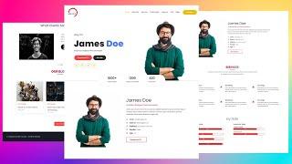 Responsive Portfolio Website Using HTML CSS Bootstrap 5 / Professional Portfolio Website.