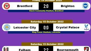 Premier League results matchweek 11