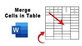 How to merge cells in a table in Microsoft Word Document