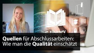 So bewertest du die Qualität von Quellen für die Thesis | mit Nadine Syring