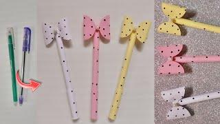 Origami Paper Pen decoration  || Pen decoration ideas || Paper craft .