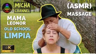 ASMR Massage & Spiritual Cleansing (limpia) with soft sounds for tingles and sleep by Mama Leonor