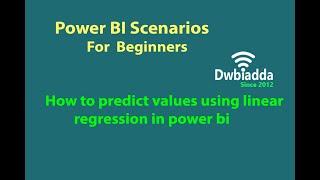 How to predict values using linear regression in power bi | Power BI scenarios videos