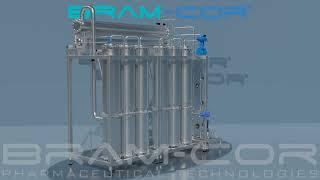 Water for Injection systems. Bram-Cor SMPT Multi Effect Distiller. 3D view.