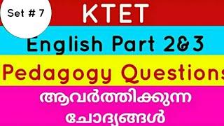 KTET | English Pedagogy part 2&3 previous question paper | ANS Coaching Centre | ktet coaching |set7