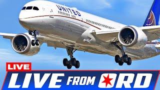 LIVE at CHICAGO O'HARE INTERNATIONAL AIRPORT | SIGHTS and SOUNDS of PURE AVIATION | PLANE SPOTTING