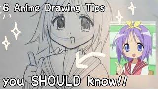 6 Anime Drawing Tips you SHOULD know | learn to draw anime | step by step | Beginner Friendly