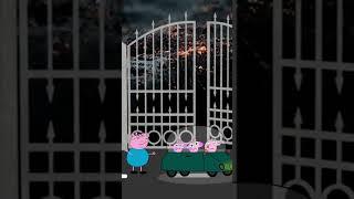  Daddy pig car stuck in cemetery #shorts #animation #story