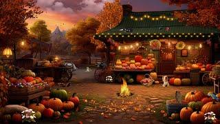 A Relaxing Day at the Pumpkin Patch: Autumn Ambience, Fire Crackles, Leaves, & Farm Animal Sounds