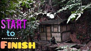 30 days - Design and complete Bushcraft House - table - chairs... made of bamboo tropical forest