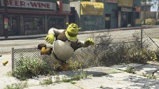Shrek Trips And Loses It At Franklin (Voiced By Shrek) [GTA V]