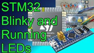 Blinky and Running LEDs 🟣 STM32 Programming with STM32F103C8T6 Blue Pill C++ in STM32 Cube IDE