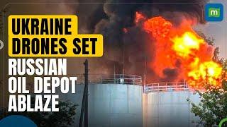 Ukraine Drones Set Oil Depot Ablaze In Russia's Rostov, Attack Distant Kirov Region | N18G