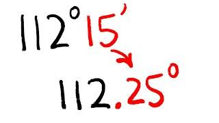 Convert degrees, minutes, and seconds (dms) into decimal degrees