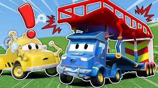 Oh no!  SUPER CARRIER TRUCK has an ACCIDENT | Car Repair | Car City Tom's Garage