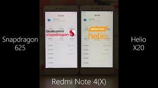 Redmi Note 4(X) Speed Comparison - Snapdragon 625 VS Helio X20 *(Antutu + Geekbench)Benchmark*