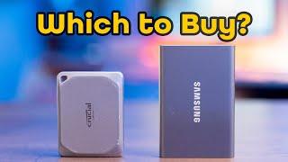 Which to Buy? Samsung T7 vs Crucial X9 Pro SSDS Compared