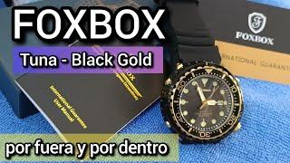 Reloj LIGE FOXBOX Tuna Black Gold / Negro Oro UNBOXING y vistazo a la maquinaria que lleva