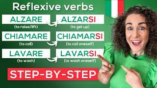 How to Conjugate Italian REFLEXIVE VERBS (TOP 40 Essential Reflexive Verbs)  FREE PDF Cheat-Sheet