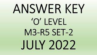 {SOLVED} M3R5 S2 24-AUG-22 O Level JULY 22 Exam