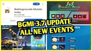 BGMI 3.7 ALL FREE EVENTS EXPLAINED | 50% DISCOUNT IN MYTHIC FORGE | FREE EMOTE & NEW MODE