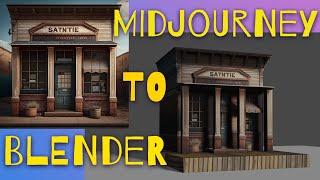 From Midjourney to 3d in Blender! (New additional techniques!)