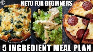 Keto for Beginners - 5 Ingredient Keto Meal Plan #2 | How to start Keto | Free Keto Meal Plan