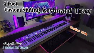 Custom Sliding Keyboard Tray Under Desk Mount. Under $50