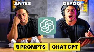 5 PROMPTS DO CHAT GPT QUE TE DARÃO PODER ILIMITADO!