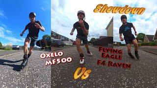 Oxelo MF500 Vs Flying Eagle F4 Raven. Let's Race! Inline Skating, Rollerblading